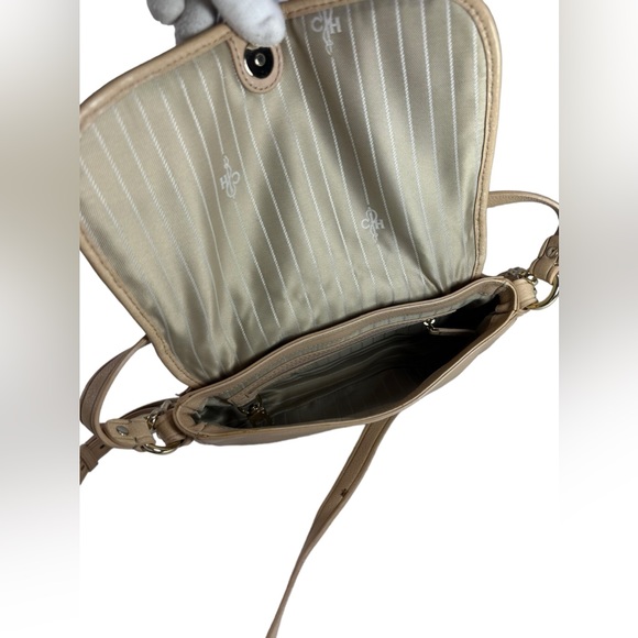 Vintage COLE HAAN beige leather woven shoulder bag crossbody - Picture 8 of 13